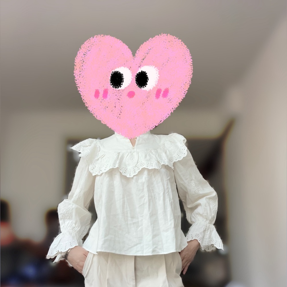 & Other Stories White Flowery Embroidered Blouse